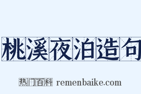 桃溪夜泊造句是什么意思的图片